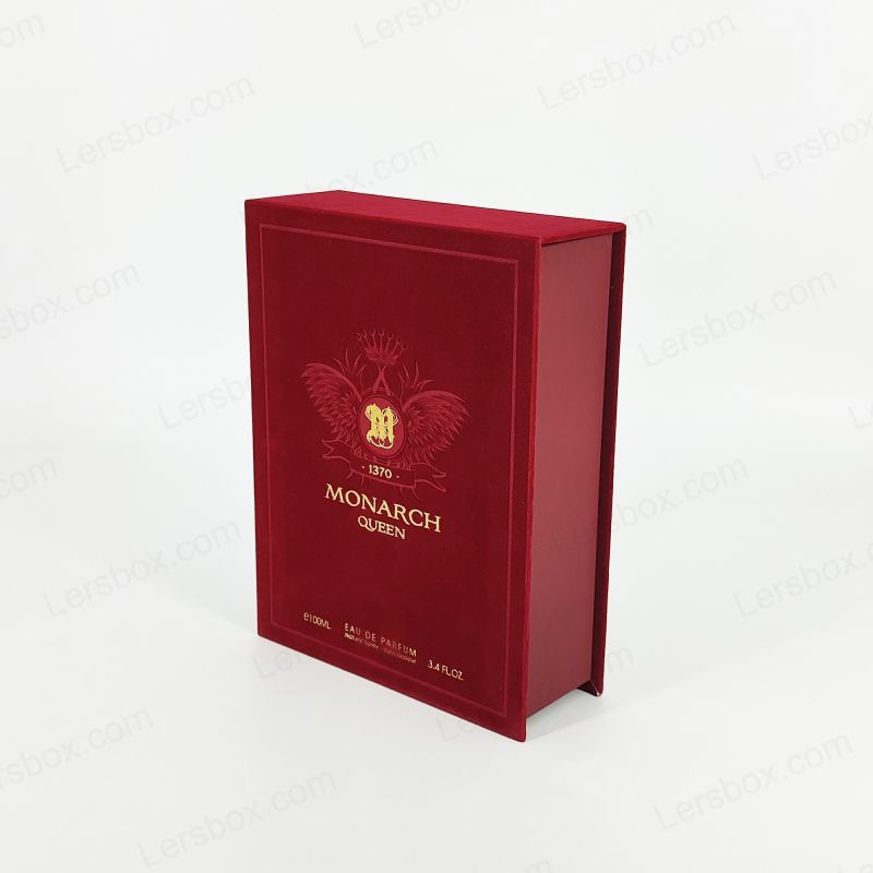 Caja de perfume rígido de gama alta con detalle de lámina de oro y cojín de inserción de Eva HP010