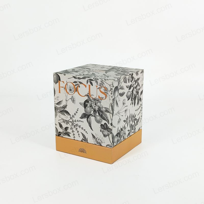 Caja de regalo de perfume de aluminio de oro en relieve con estructura rígida y bandeja de eva HP009