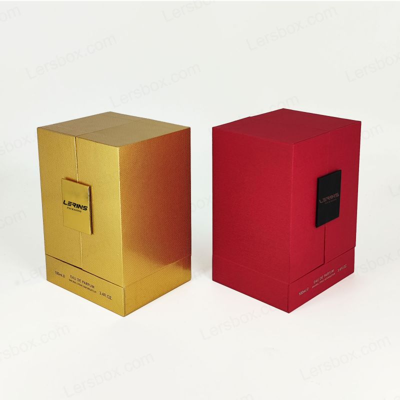Caja de perfume sofisticada con papel de oro personalizado y inserto de Eva, Tapa y diseño de base HP016