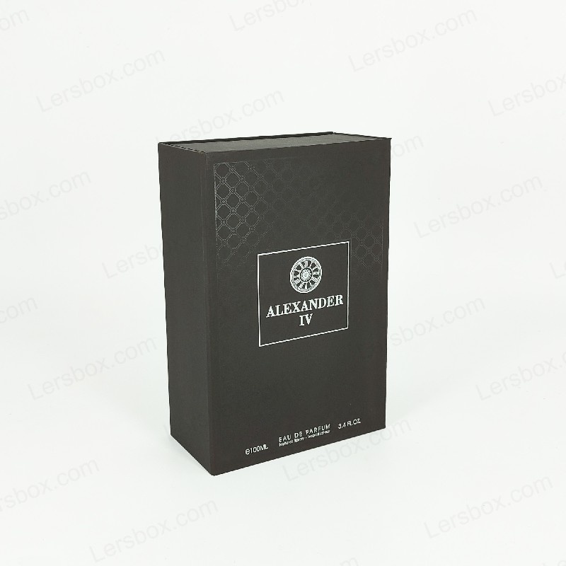 Caja de perfume sellada de lámina de oro con tapa rígida e inserto Eva para una presentación lujosa HP021