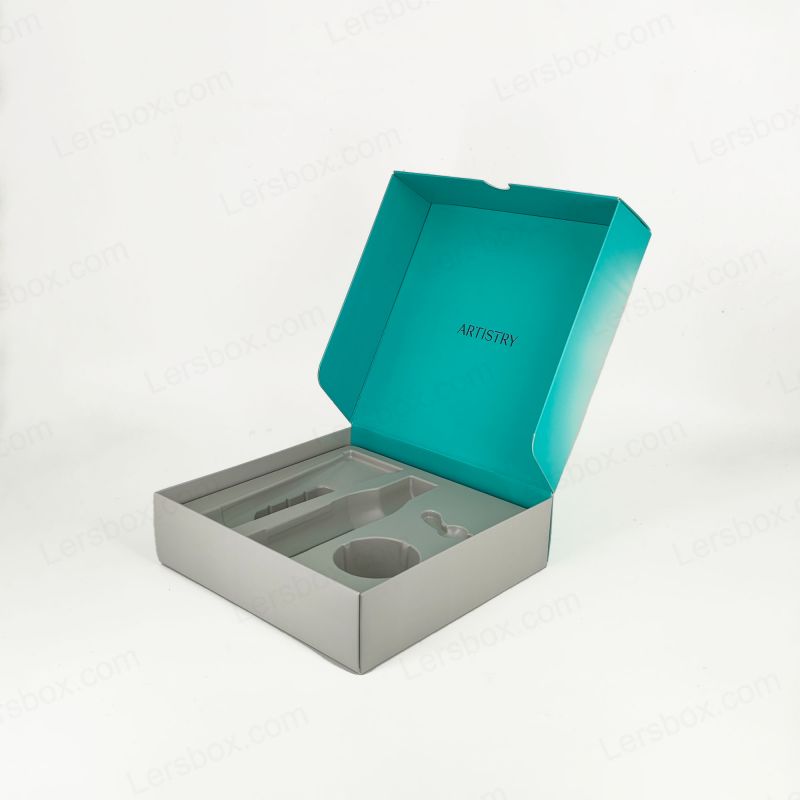 Cajas de final de papel plegable para almacenamiento eficiente y elegantes soluciones de envasado de productos PTE003
