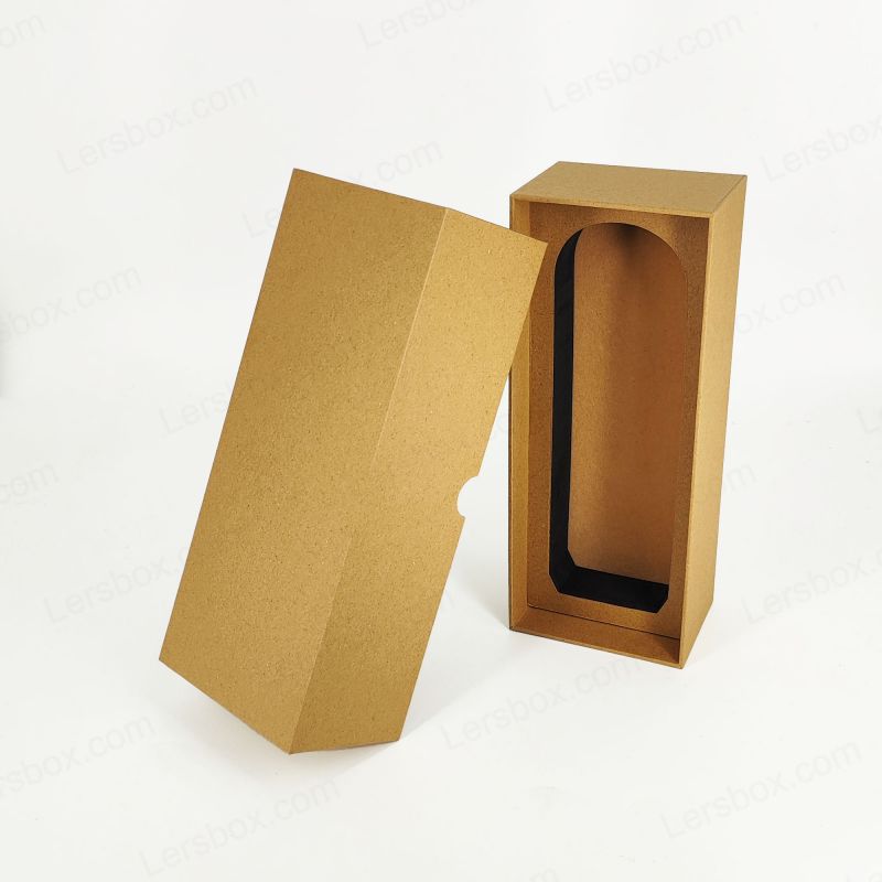 Caja de regalo de perfume de aluminio de oro en relieve con inserto Eva y base rígida HP026