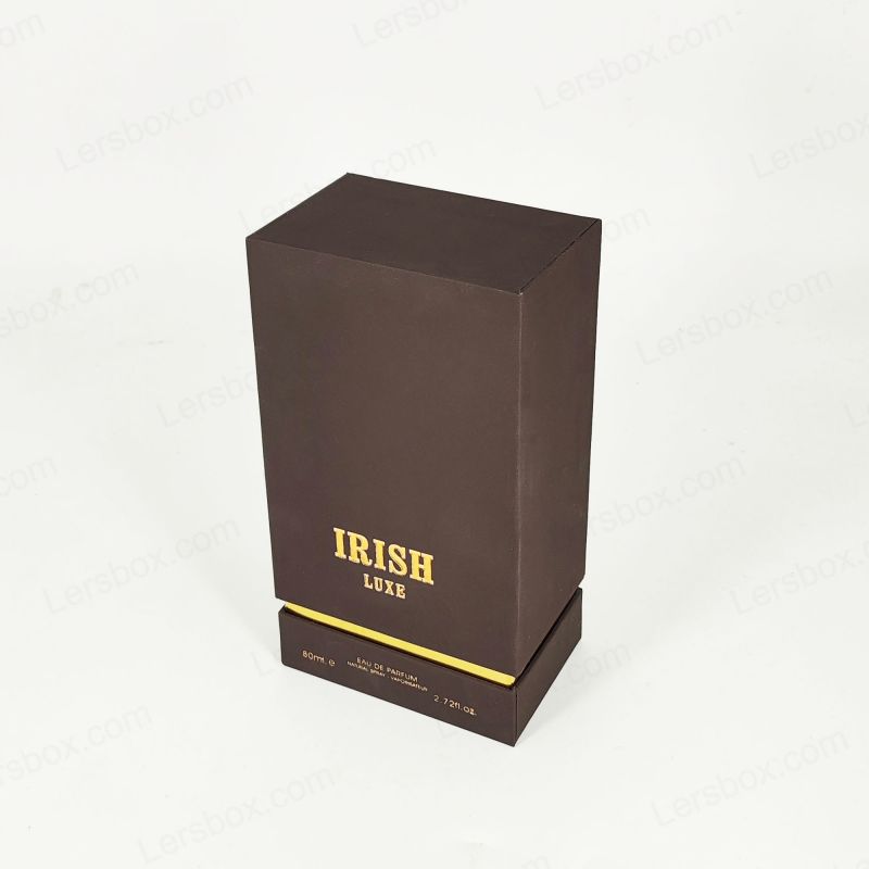 Caja de perfume sofisticada con papel de oro personalizado y espuma EVA para pantalla segura HP028