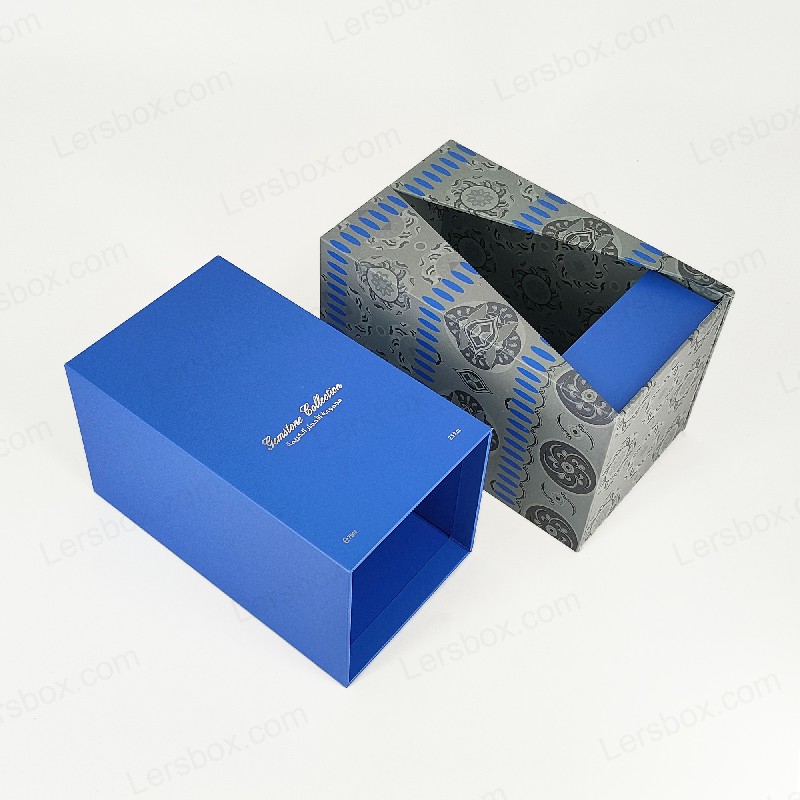 Caja de perfume de lámina de oro premium con bandeja de espuma Eva y tapa resistente y diseño de base HP029