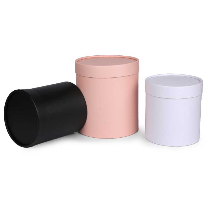 Lata de papel sólido con tapa de metal
