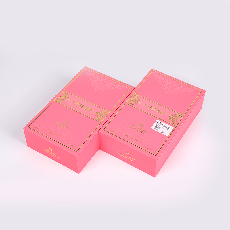 Caja de perfume puro desierto con estampado caliente de oro