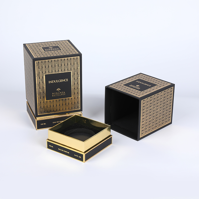 Perfume y dunas de estampado caliente de oro cosmético